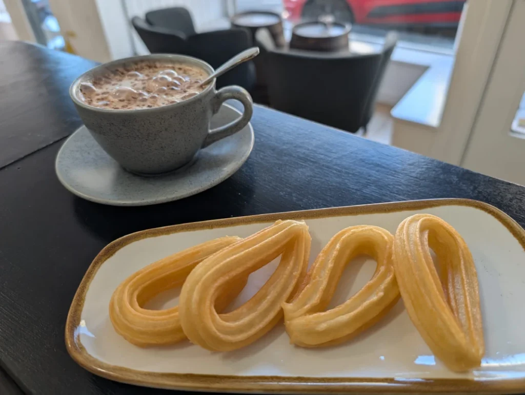 Churros con Chocolate with Spanish hot chocolate, Dunfermline