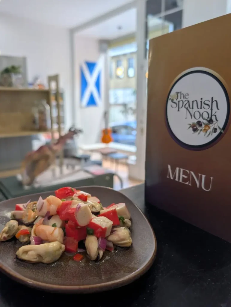 Salpicon de Marisco Spanish seafood salad at The Spanish Nook Dunfermline